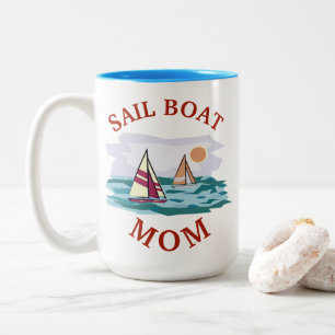 Tasse 2 Couleurs Meilleur "SAIL BOAT MOM" Jamais! Fête des mères