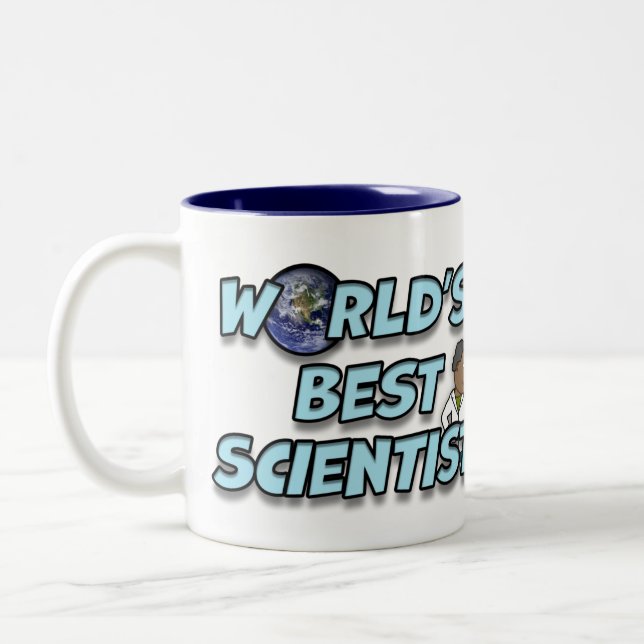 Tasse 2 Couleurs Meilleur scientifique du monde (Gauche)