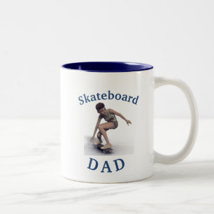 Tasse 2 Couleurs Meilleur "Skateboard DAD" Jamais! Fête des pères