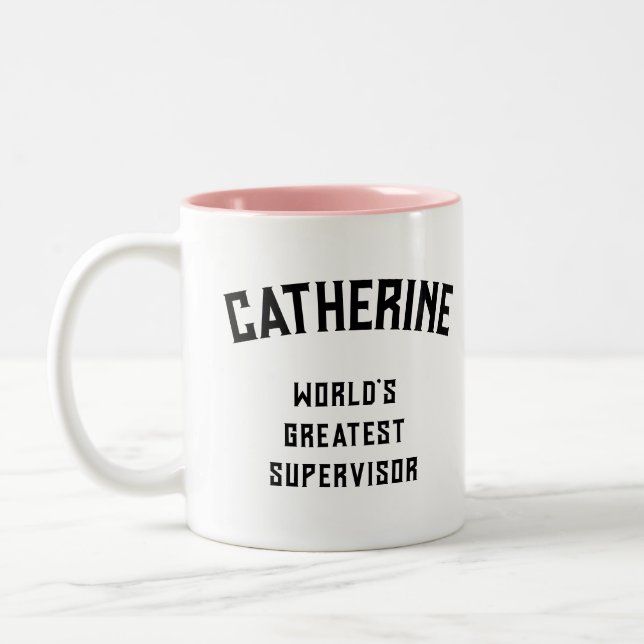 Tasse 2 Couleurs Meilleur superviseur du monde (Gauche)