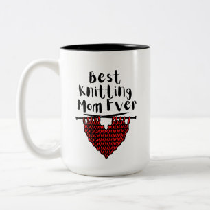 Tasse 2 Couleurs Meilleur Tricot maman jamais
