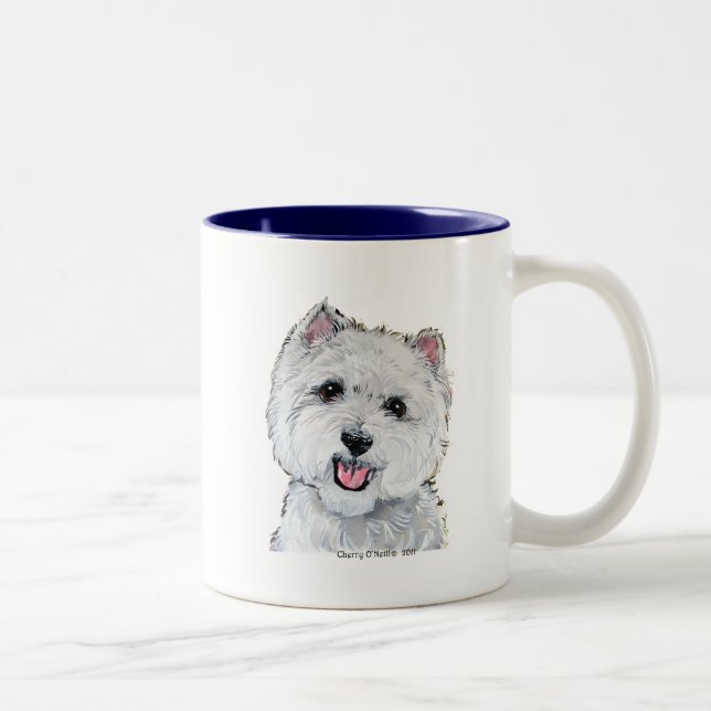 Tasse 2 Couleurs Meilleur Westie ! (Droit)
