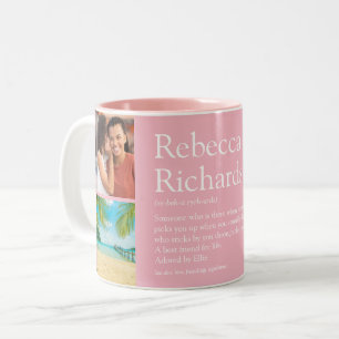Tasse 2 Couleurs Meilleure amie BFF Besties Définition Photos Rose