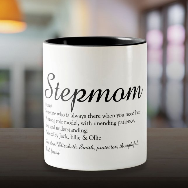 Tasse 2 Couleurs Meilleure belle-mère de tous les temps, Définition (Script Best Ever Stepmom, Stepmother Definition Two-Tone Coffee Mug)