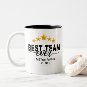 Tasse 2 Couleurs Meilleure Équipe de Tous les Temps Nom Personnal
