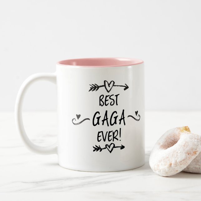 Tasse 2 Couleurs Meilleure Gaga de tous les temps (Avec donut)