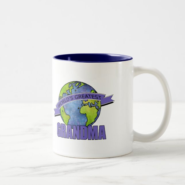 Tasse 2 Couleurs Meilleure Grand-mère du Monde (Droit)