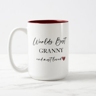 Tasse 2 Couleurs Meilleure grand-mère et cadeau photo le plus aimé 