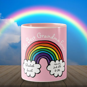 Tasse 2 Couleurs Meilleure grand-mère jamais Rainbow rose