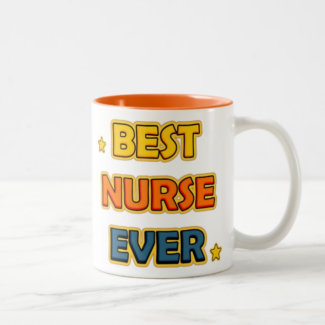 Tasse 2 Couleurs Meilleure infirmière (Droit)