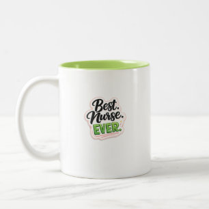 Tasse 2 Couleurs Meilleure infirmière jamais citation drôle typogra