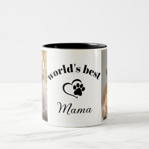 Tasse 2 Couleurs Meilleure Mama moderne Stylish Police Photo person