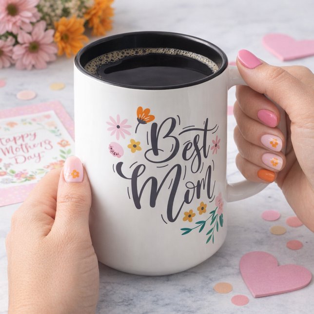 Tasse 2 Couleurs Meilleure Maman (Créateur téléchargé)
