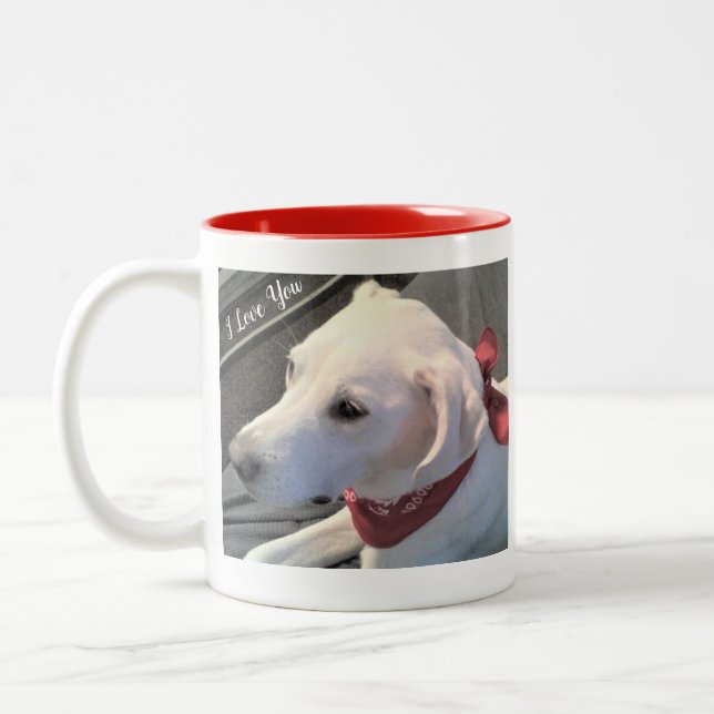 Tasse 2 Couleurs Meilleure maman chien jamais Labrador Retriever Mi (Gauche)