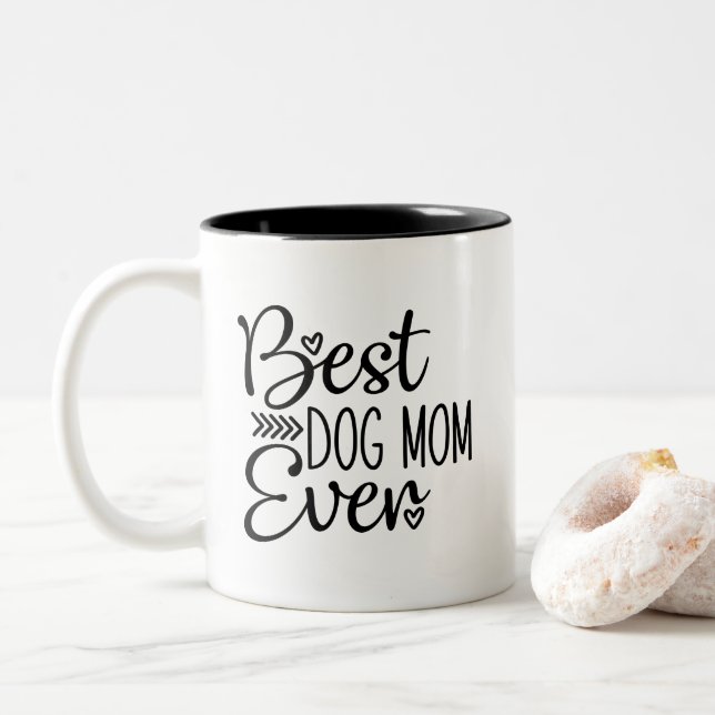 Tasse 2 Couleurs Meilleure Maman de Chien de Tous les Temps (Avec donut)