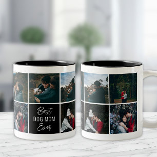 Tasse 2 Couleurs Meilleure maman de chien jamais personnalisée Phot