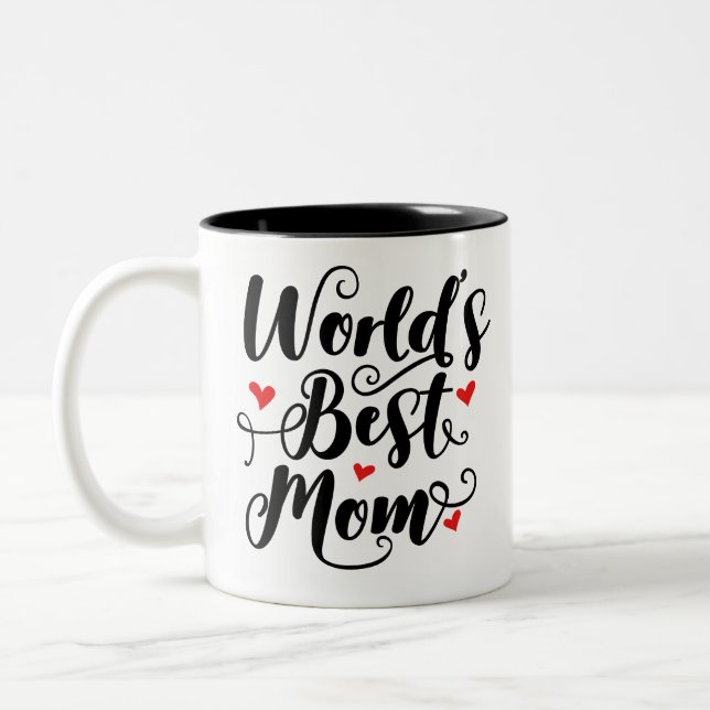 Tasse 2 Couleurs Meilleure maman du monde (Gauche)