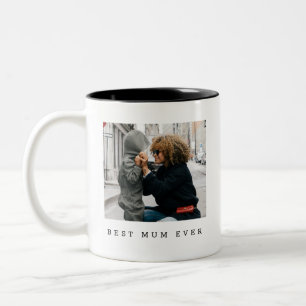 Tasse 2 Couleurs Meilleure Maman Ever Photo Personnalisé