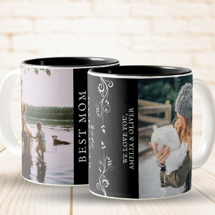Tasse 2 Couleurs Meilleure maman Foliage Moderne 2 Photos Personnal