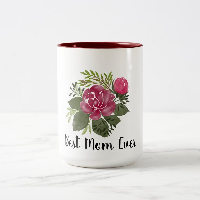 Tasse 2 Couleurs Meilleure maman jamais (Centre)