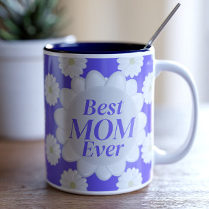 Tasse 2 Couleurs Meilleure Maman Jamais Daisée Motif Purple Coffee