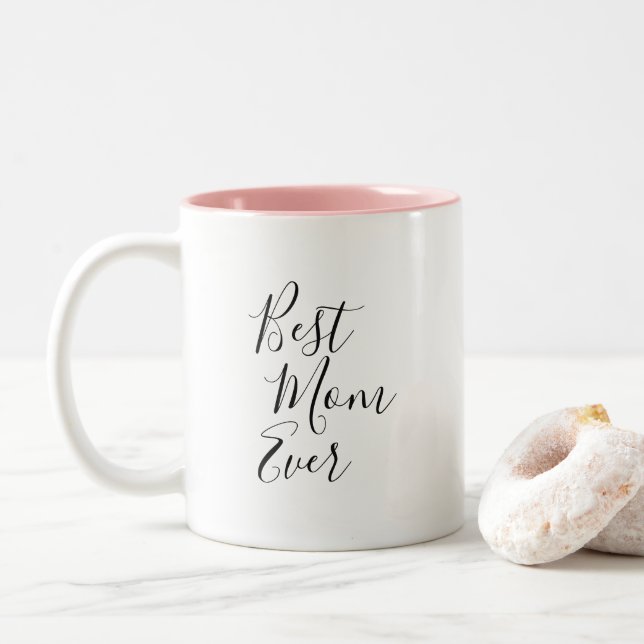 Tasse 2 Couleurs Meilleure maman jamais | Fête des mères (Avec donut)