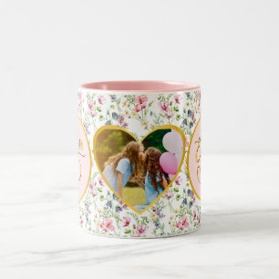 Tasse 2 Couleurs Meilleure Maman Jamais Fleur Photo Fête des Mères