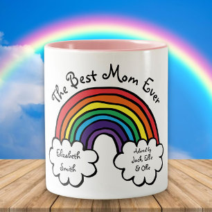 Tasse 2 Couleurs Meilleure maman jamais mignonne arc-en-ciel