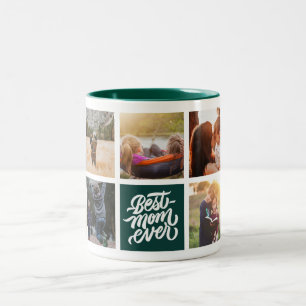 Tasse 2 Couleurs Meilleure Maman Jamais Personnalisée Photo Collage