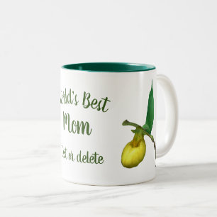 Tasse 2 Couleurs Meilleure maman maman Lady Slipper Flower personna