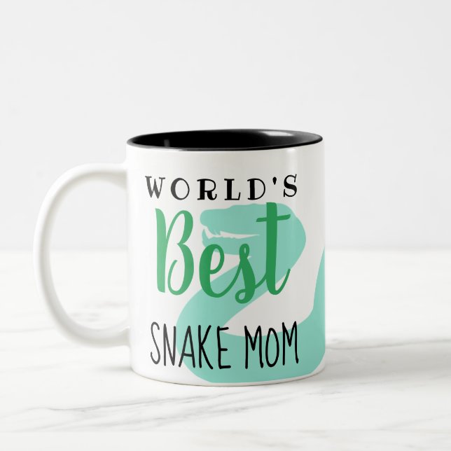 Tasse 2 Couleurs Meilleure maman serpent du monde - Personnalisable (Gauche)