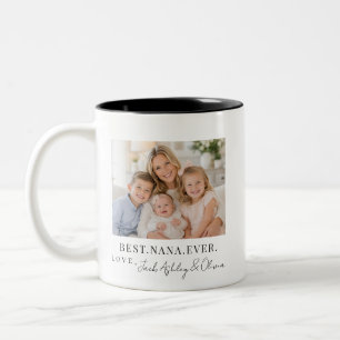 Tasse 2 Couleurs Meilleure Mémé Grand-parent Cadeau Photo