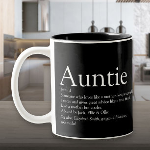 Tasse 2 Couleurs Meilleure Tante au Monde Définition Noir