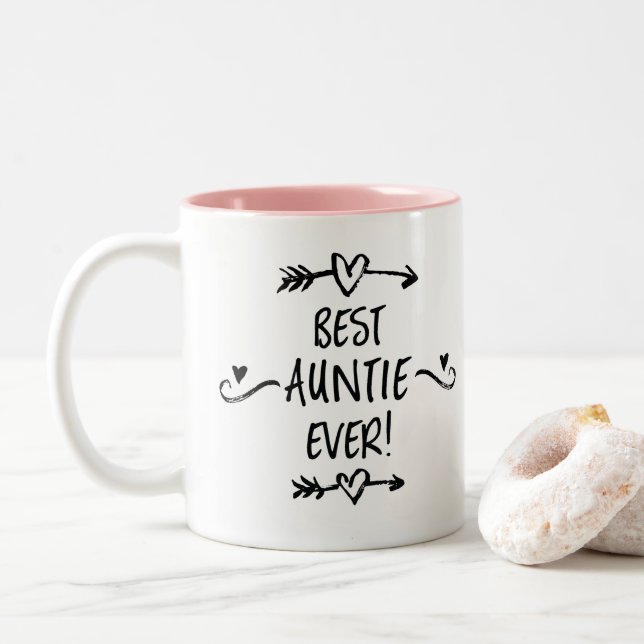 Tasse 2 Couleurs Meilleure Tatie Jamais (Avec donut)