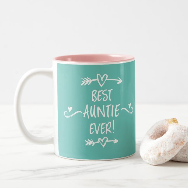 Tasse 2 Couleurs Meilleure Tatie Jamais (Avec donut)