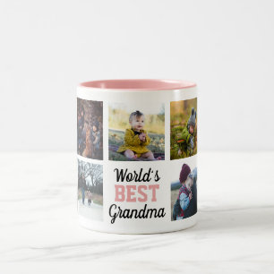 Tasse 2 Couleurs Meilleure vidéo personnalisée de grand-mère au mon