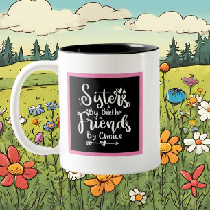 Tasse 2 Couleurs Meilleures soeurs Amis ajouter des noms
