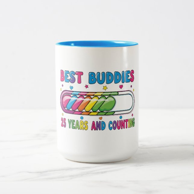 Tasse 2 Couleurs Meilleurs amis 25 ans et plus (Centre)