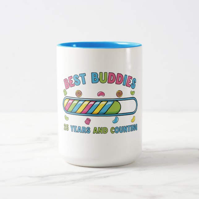 Tasse 2 Couleurs Meilleurs amis 25 ans et plus (Centre)