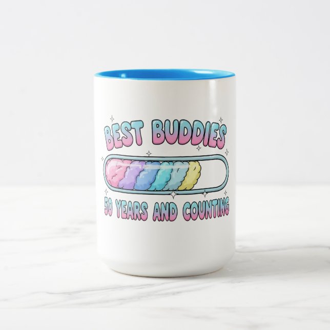 Tasse 2 Couleurs Meilleurs amis 50 ans et plus (Centre)