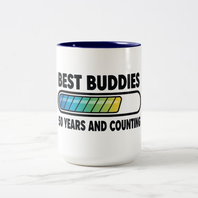 Tasse 2 Couleurs Meilleurs amis 50 ans et plus (Centre)