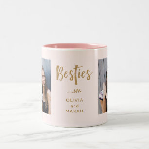 Tasse 2 Couleurs Meilleurs amis de Besties deux photos et texte