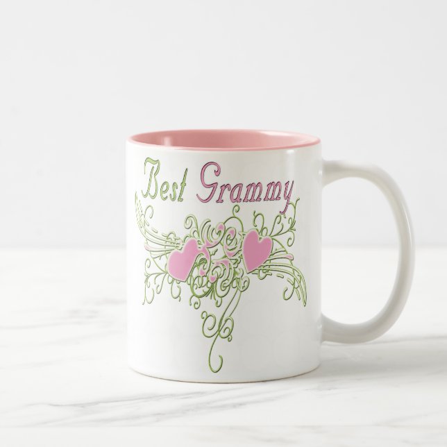 Tasse 2 Couleurs Meilleurs Coeurs Grammy Swirling (Droit)