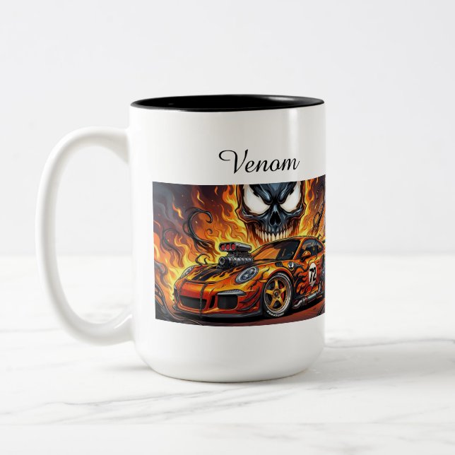 Tasse 2 Couleurs Mélange entre venin et porsche gt3 (Gauche)