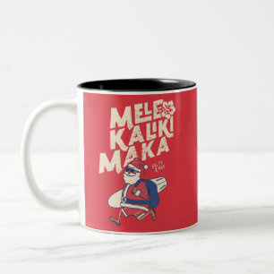 Tasse 2 Couleurs Mele Kalikimaka - Drôle Père Noël Hawaiian Christm