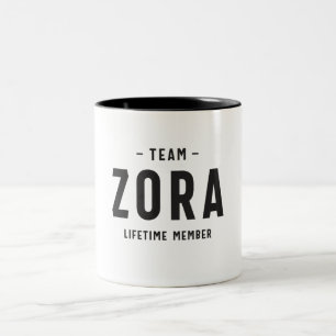 Tasse 2 Couleurs Membre à vie Team Zora Nom personnalisé
