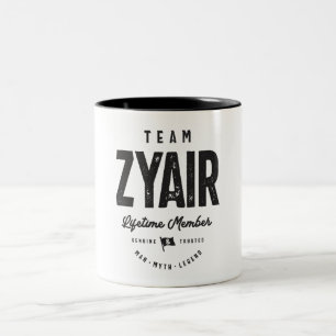 Tasse 2 Couleurs Membre à vie Zyair Nom personnalisé Zyair