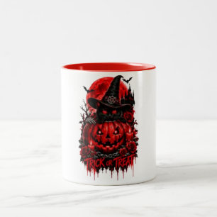 Tasse 2 Couleurs Même énergie effrayante Raven Pumpkin gothique Hal