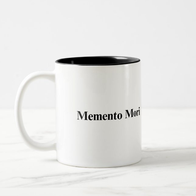 Tasse 2 Couleurs Memento Mori Large Minimalist (Gauche)