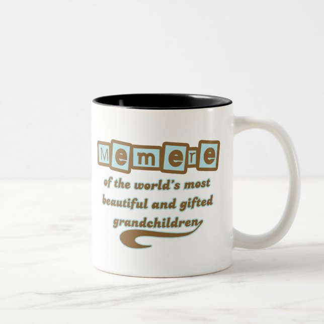 Tasse 2 Couleurs Memere des petits-enfants doués (Droit)